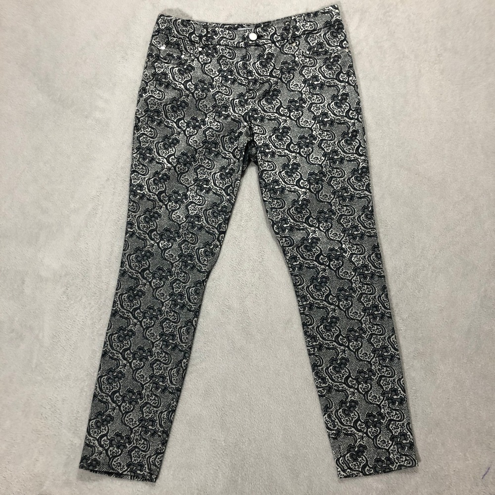 DKNY Floral Print Pants Slim Fit Casual Everyday Trousers Size‎ 6